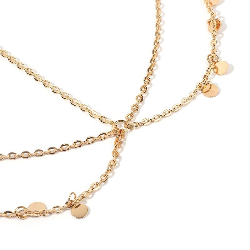 European and American cross-border jewelry Bohemian ethnic style temperament trend accessories elegant luxury fashion sequin head chain