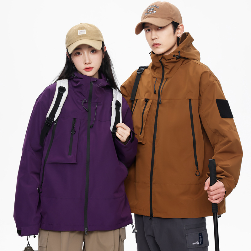 Couple jacket three-proof jacket men's popular workwear new style winter jacket functional wind workwear bag outdoor waterproof autumn