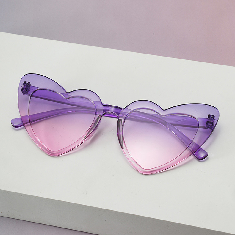 2025 New Cross-Border European and American Beveled Love Sunglasses for Women, Women's Fashion Anti-Uv Sunglasses