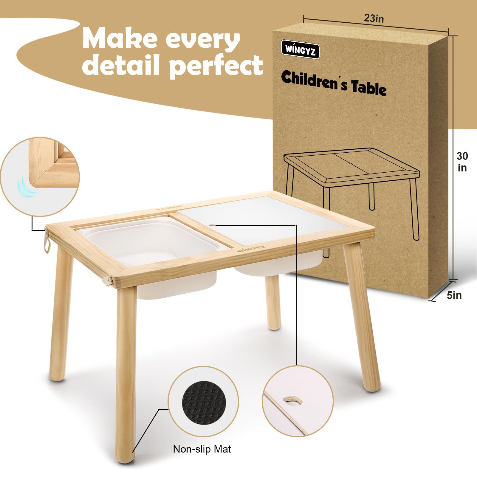 Amazon's Most Popular Kidsren's Game Table, Learning Table, Toy Storage, Toddler Sensory Table with Storage Box Activity Table