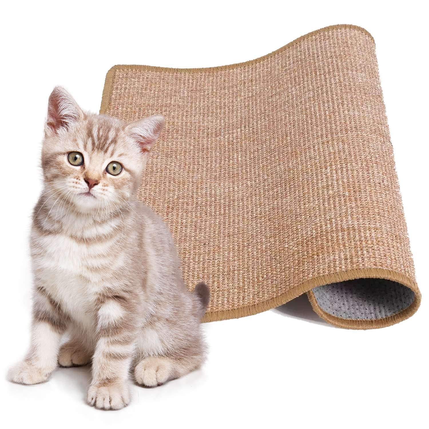 Cat scratch board sisal cat scratch mat cat toy pet carpet claw grinding artifact no dandruff scratch resistant sisal mat wholesale
