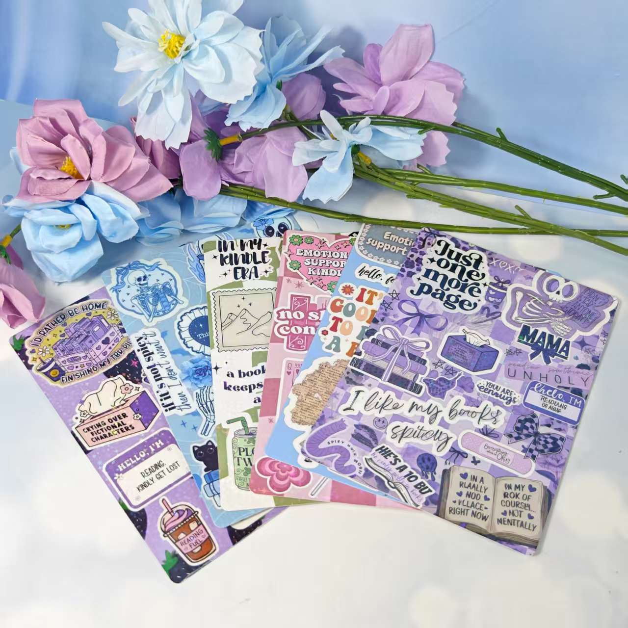 Cross-Border Hot-Selling Cartoon Transparent Protective Cover Tablet Decoration Small Card Cute Cardboard Mobile Phone Case Reader Accessories