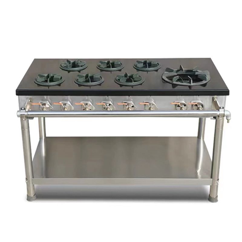 Korean-Style Clay Pot Stove Stainless Steel Commercial Four-Six-Eight Burner Gas Stove for Braised Chicken with Strong Fire