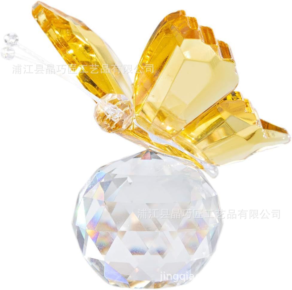 Crystal Butterfly Crystal Crafts Desktop Decoration Ornaments Can Be Worn Cross-Border Best-Selling Products Exquisite Creative Gifts