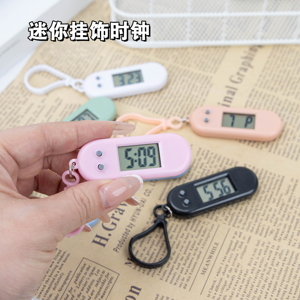 Macaron Student Examination Ellipse Small Wall Watch Creative Candy Color Silent Examination Digital Electronic Watch Nurse Pocket Watch