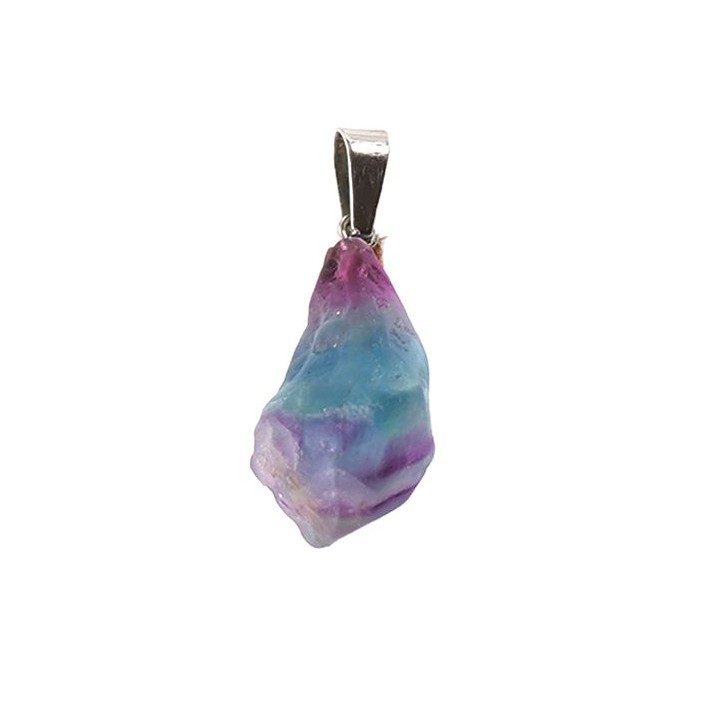 Natural Asymmetrical Crystal Raw Stone Gravel Pendant European and American DIY Jewelry Rose Quartz Necklace Crystal Pendant Wholesale