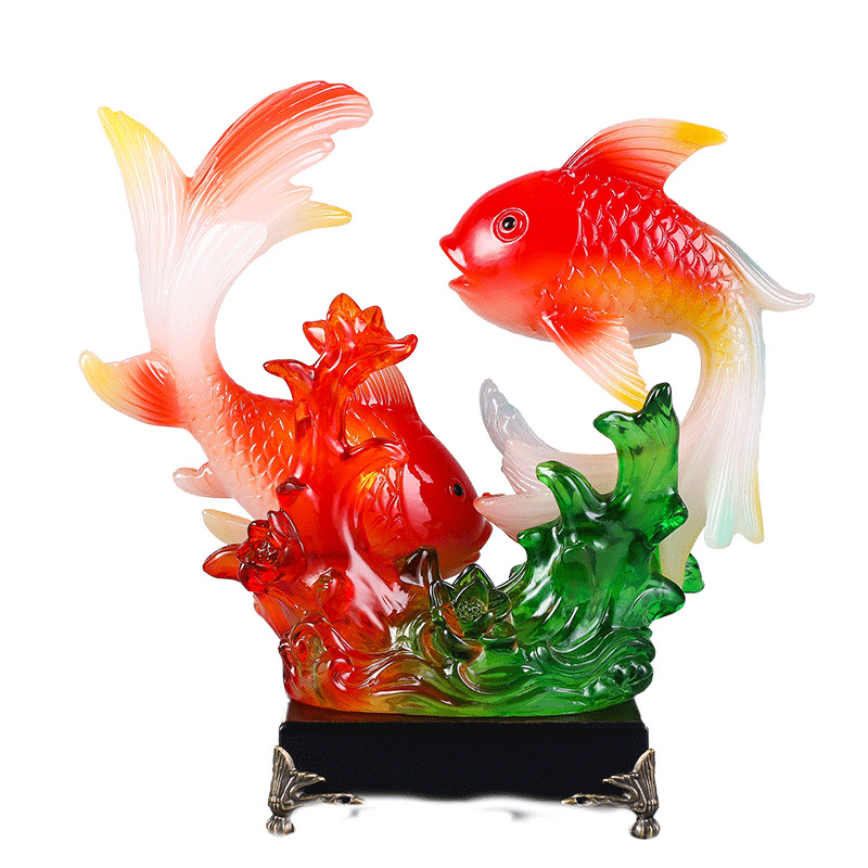 Carp Goldfish Year after Year Decoration Home Decorations Housewarming New House Gift Living Room TV Wine Cabinet Meaning Good