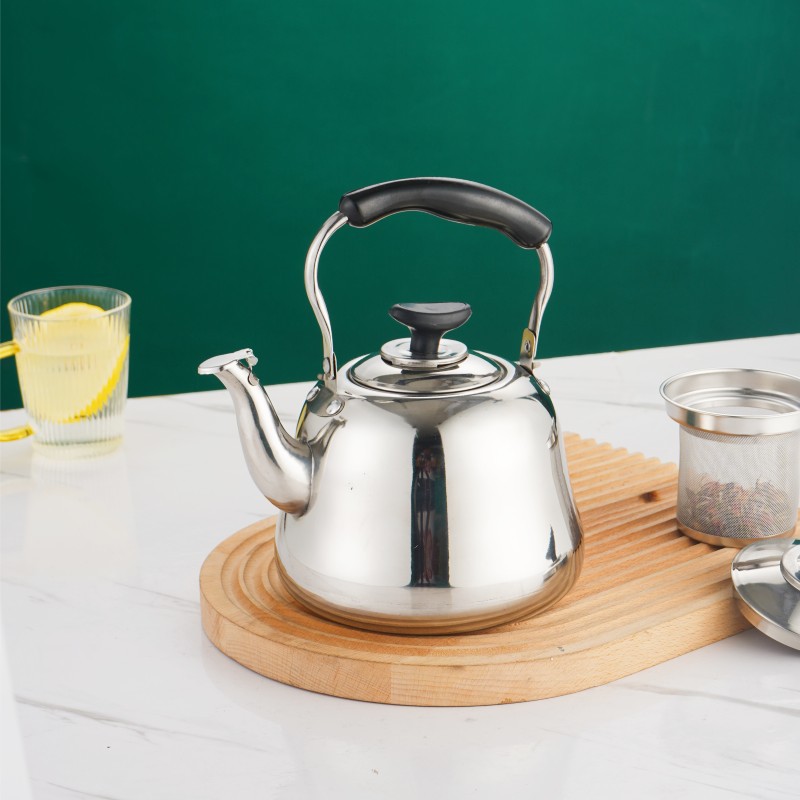 Thickened Stainless Steel Restaurant Teapot Hotel Kettle with Strainer Large Capacity Kettle Gas Induction Cooker Kettle