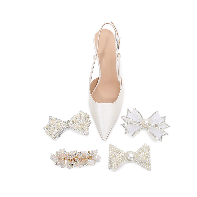 2023 new shoe clip accessories simple fairy wind pearl butterfly flowers can be equipped with our AK series a generation of hair