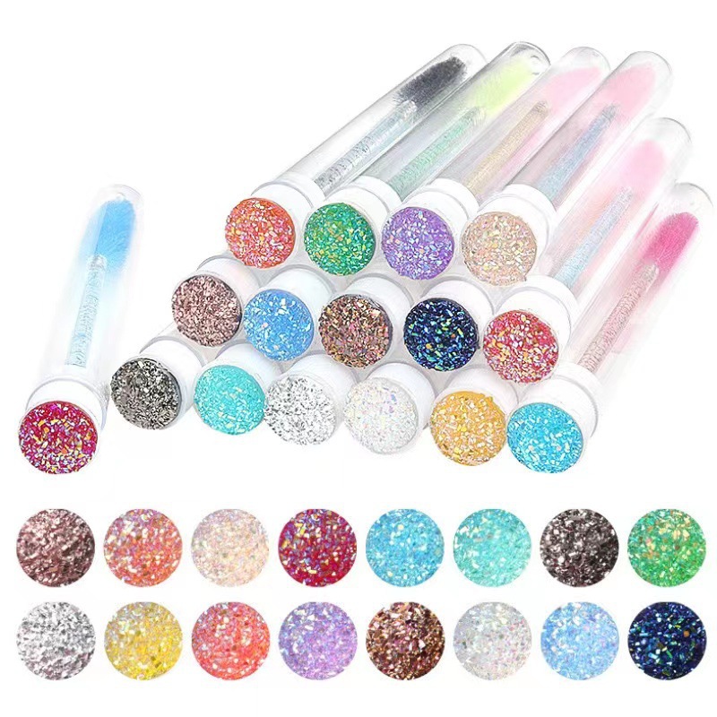 Оптовая продажа новой щетки для ресниц с улыбающимся лицом и кристаллическим стержнем, портативная щетка для макияжа