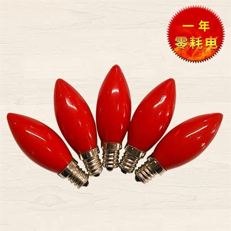 Lailida E12 E14 Candle Bulb Led Red Bulb for God Lamp Lotus Lamp God of Wealth Buddha Lamp