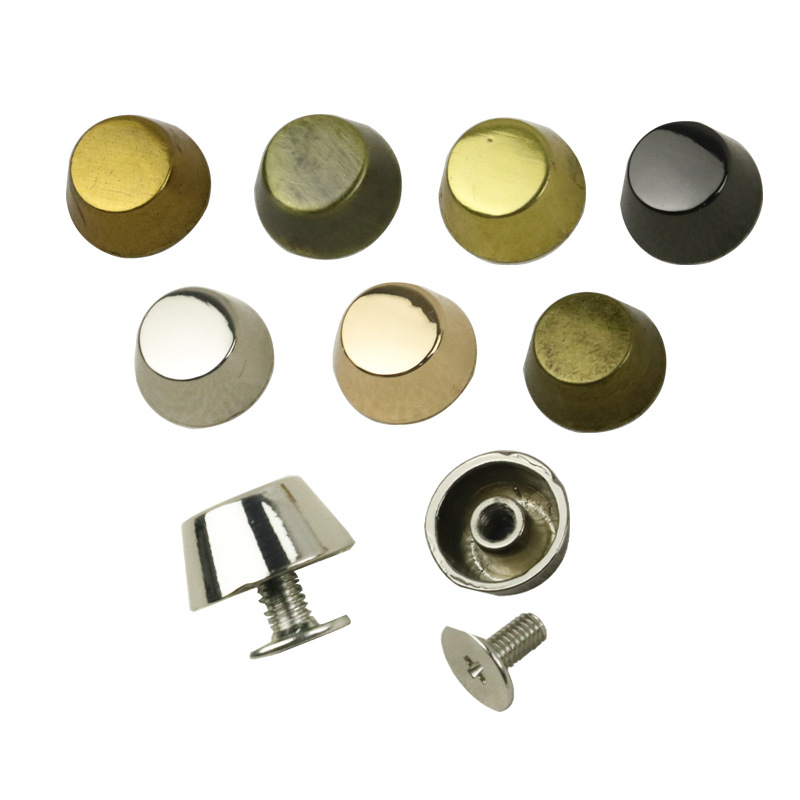 Luggage hardware die-casting bucket nail leather bag decorative metal rivet zinc alloy bag base screw foot nail