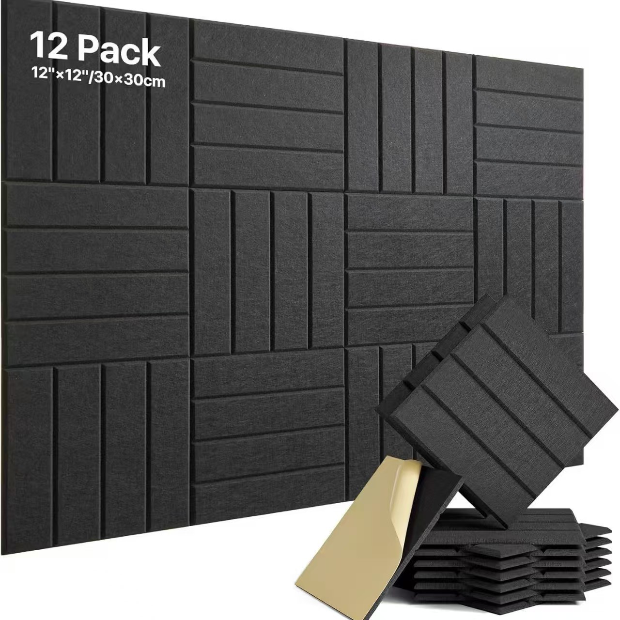 Polyester Fiber Felt Sound-Absorbing Panels Indoor Wall Decoration Cork Board School Kindergarten Piano Room Self-Adhesive Soundproof Panels