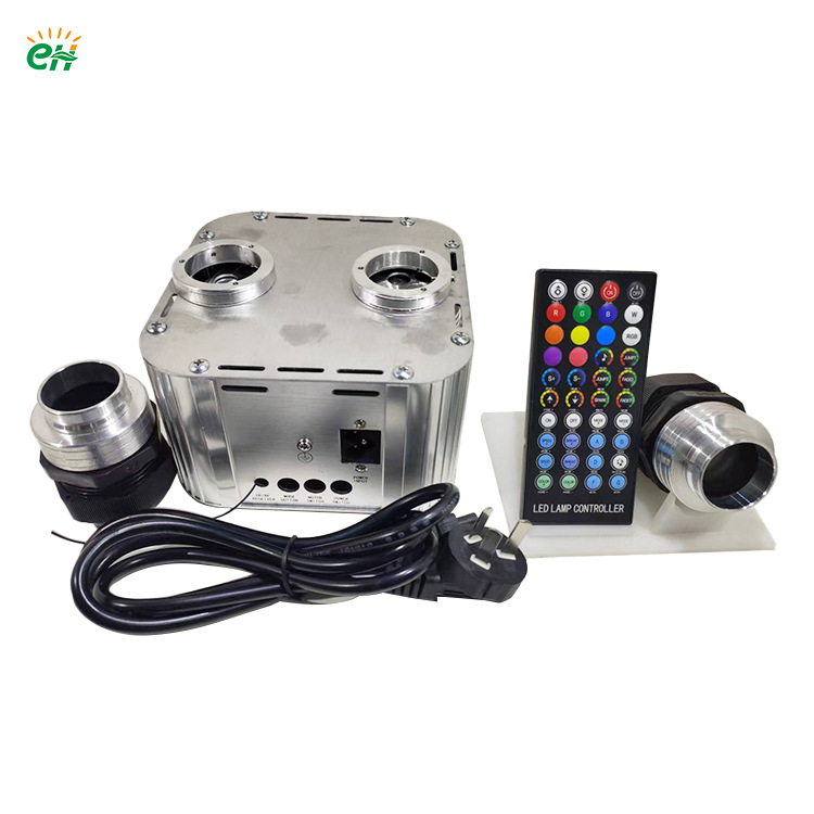 Manufacturer Double-Head Starry Sky Meteor Integrated Light Source Machine 32W Flashing Fiber Optic Machine Rf App Bluetooth Voice Control Rgbw