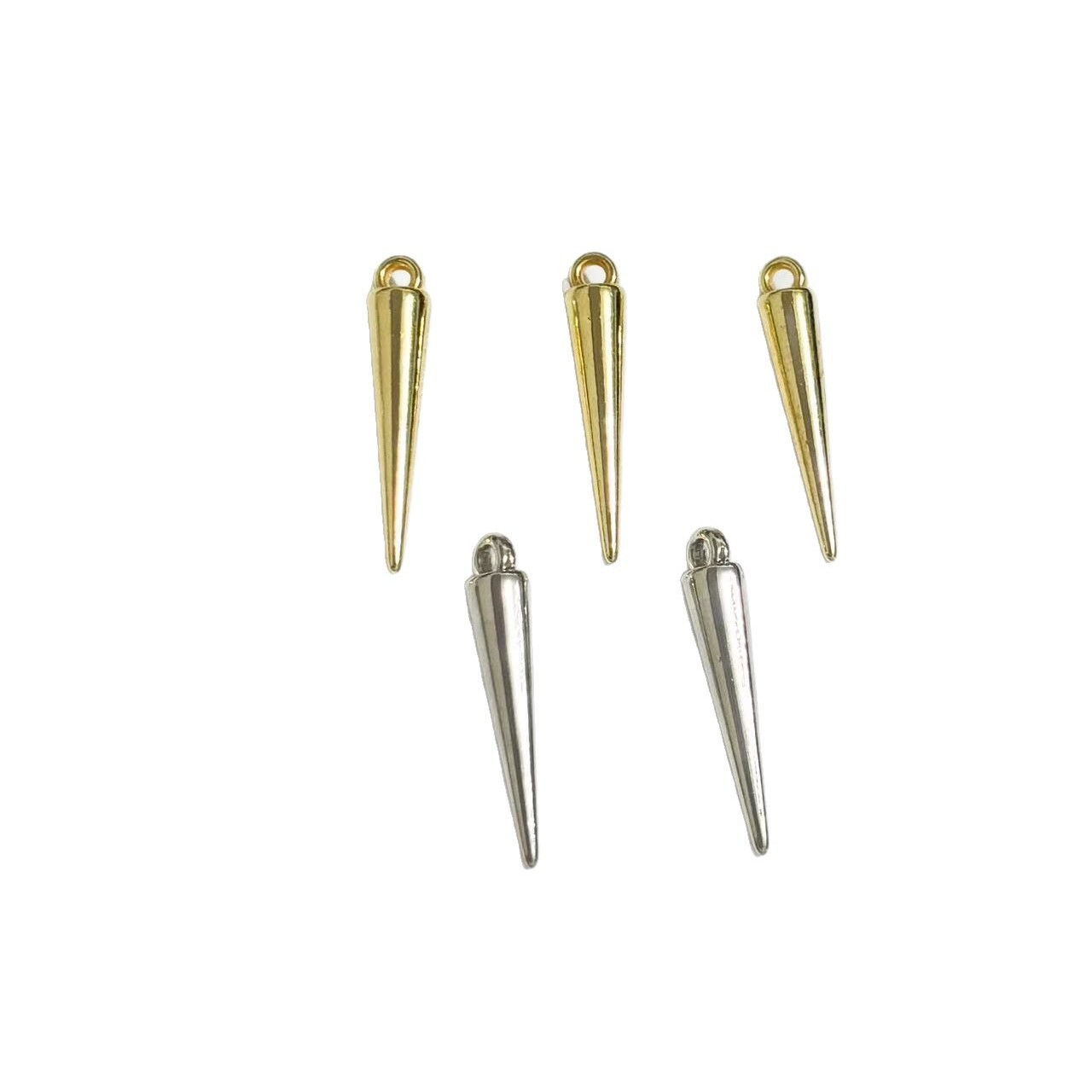 Electroplated Ccb Pointed Cone Rivet Pendant Handmade DIY Bracelet Necklace Earrings Pendant Jewelry Accessories Wholesale in Stock