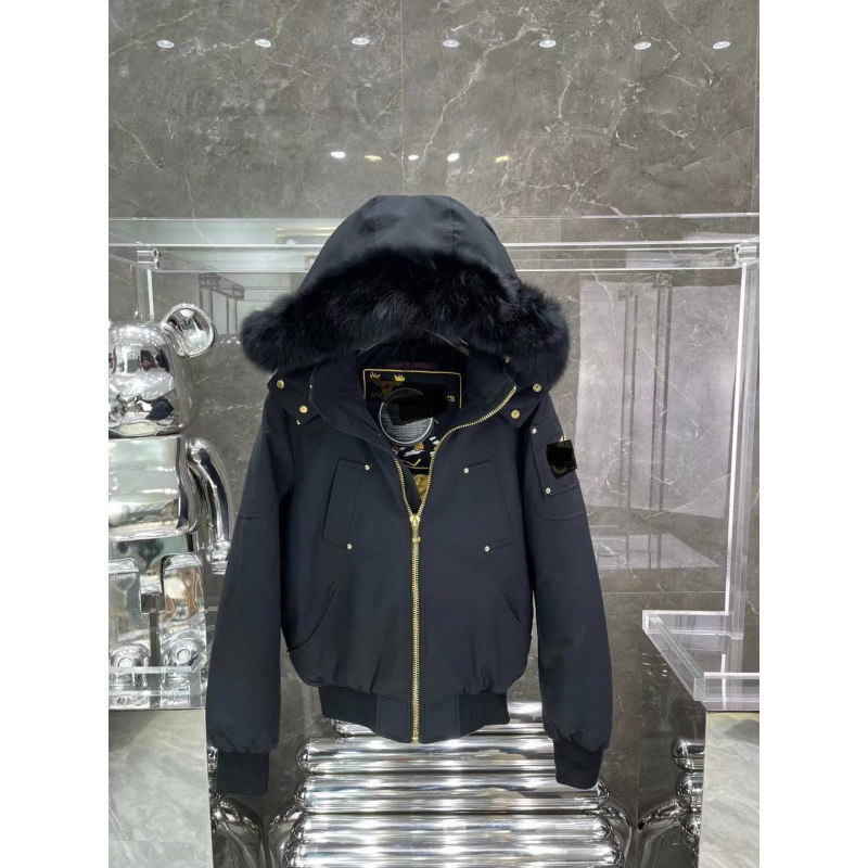 Canadian Silver Scissors J02 Men's Silver Label Silver Zipper Hooded Women's Short Jacket White Duck down Jacket