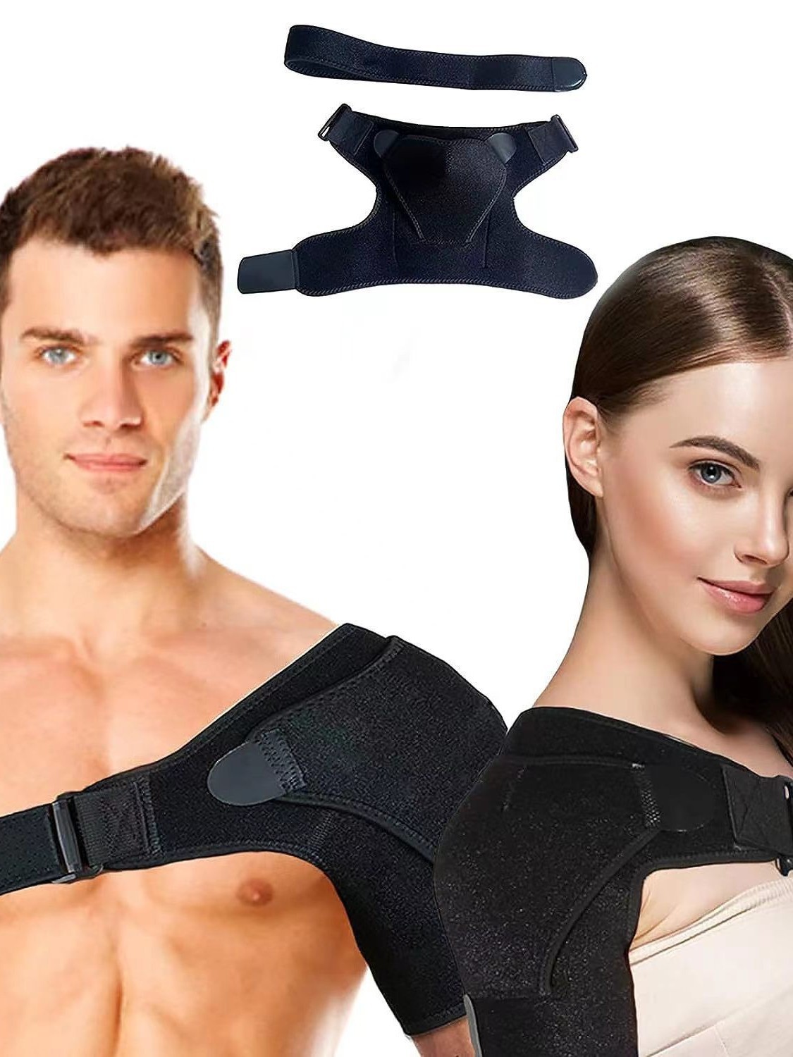 Cross-border fitness for men and women adjustable shoulder compression shoulder strap sports breathable protective support belt warm shoulder pad