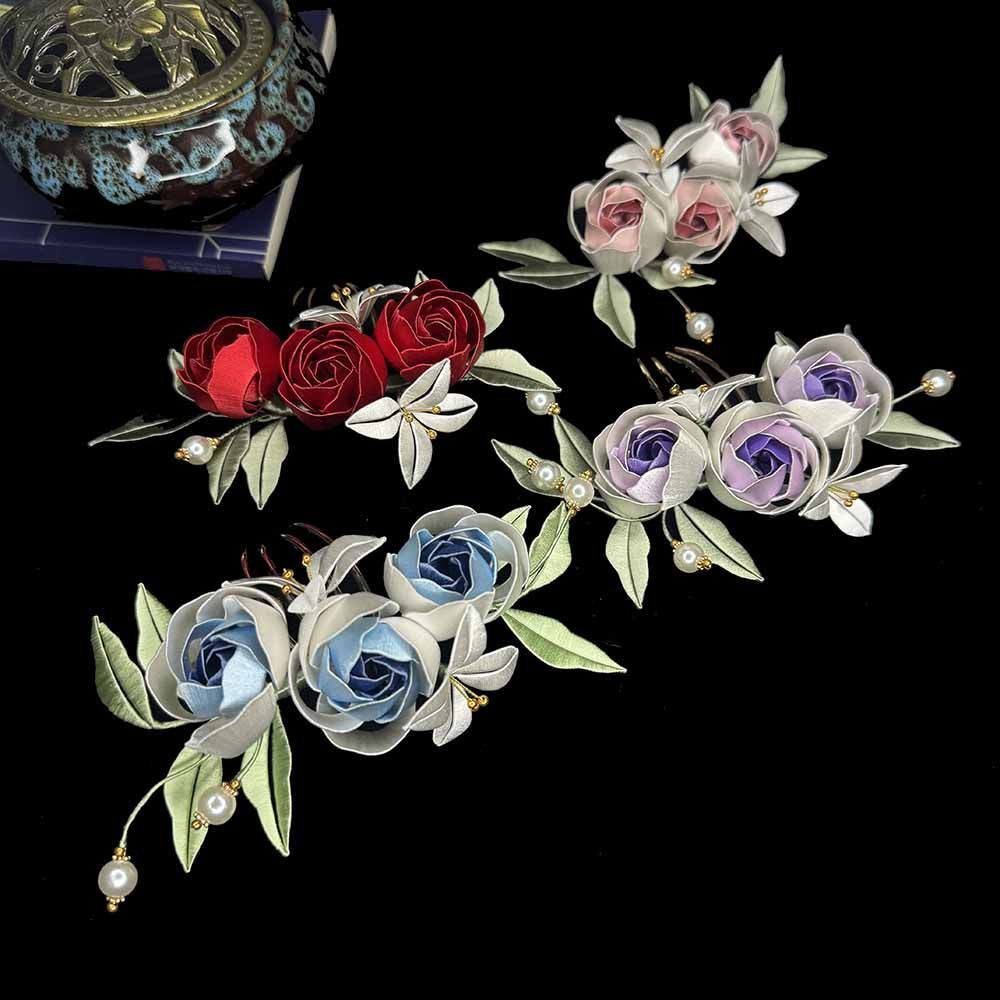 Аксессуары для волос в древнем стиле, аксессуары династии Хань, готовая цветочная обертка для чонгсана, ручная работа ювелирные изделия, подарок для девушки, сестры