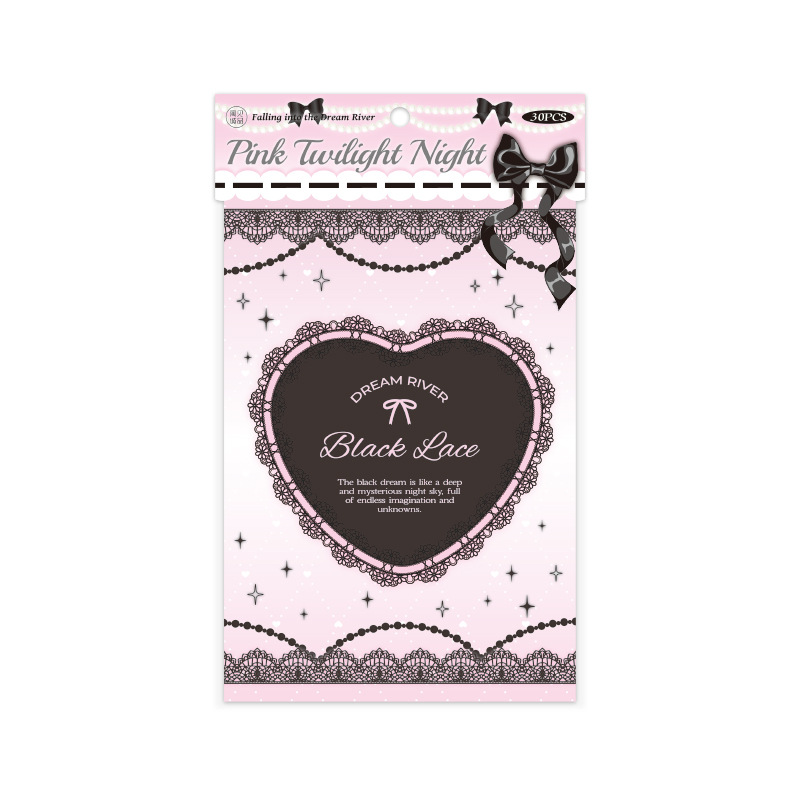 Jilu Yu Jian Chengpin Falling into Dream River Series - Material Paper Korean-Style Sweet Lace Journal Background Paper