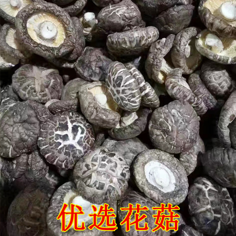 Fujian mushroom dry goods wholesale cut foot short meat thick Gutian mushroom wholesale dried mushroom thick mushroom winter mushroom 500g