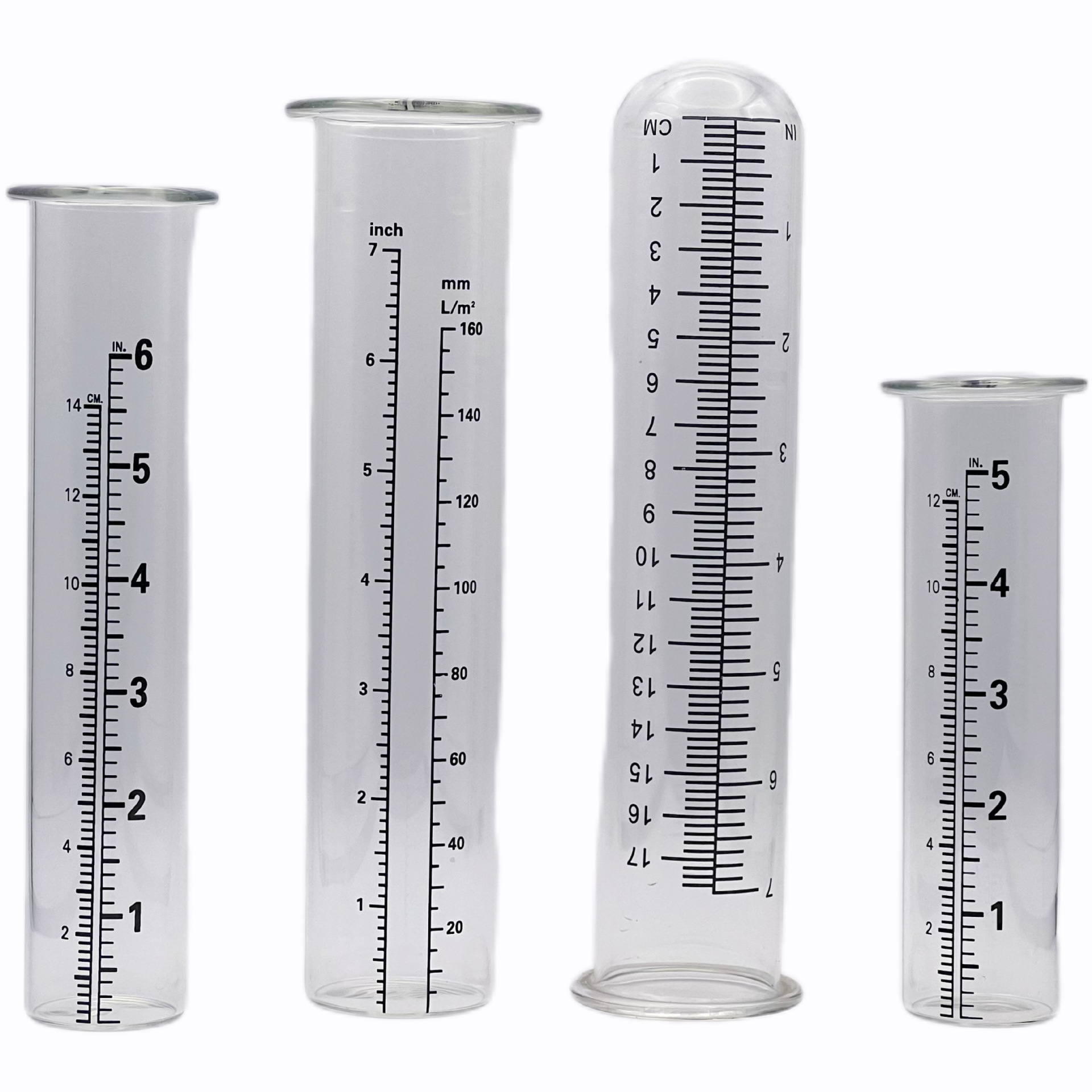 Cross-border environmental protection new high borosilicate glass rain gauge rain gauge test tube plug-in glass cup scratch-resistant and wear-resistant