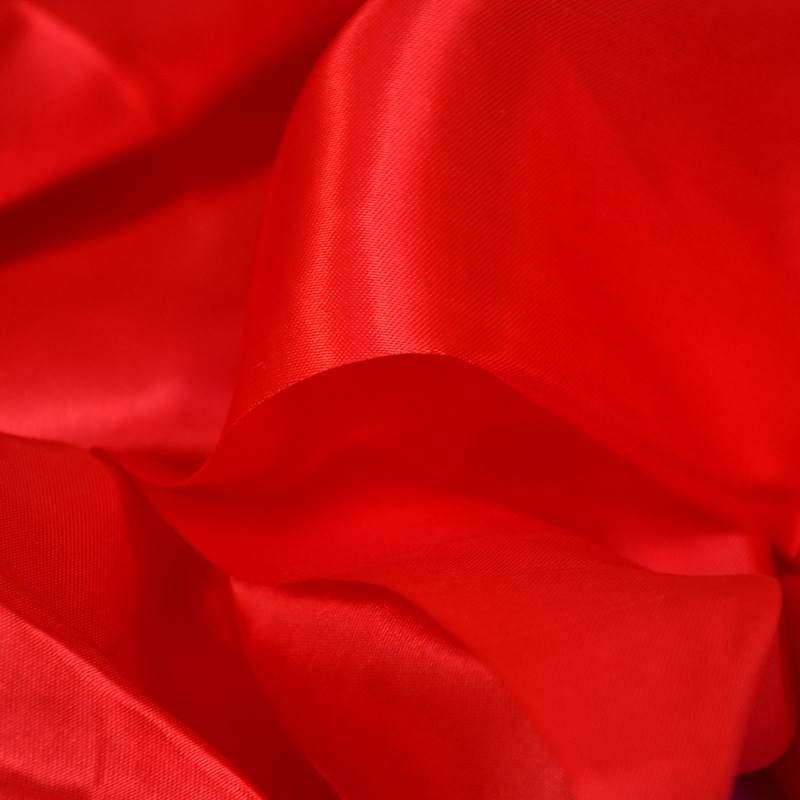 Red Silk Fabric Satin Fabric Wedding Opening Ribbon Cutting Satin Yellow Silk Cloth Flower Ball Gift Box Lined with Red Cloth