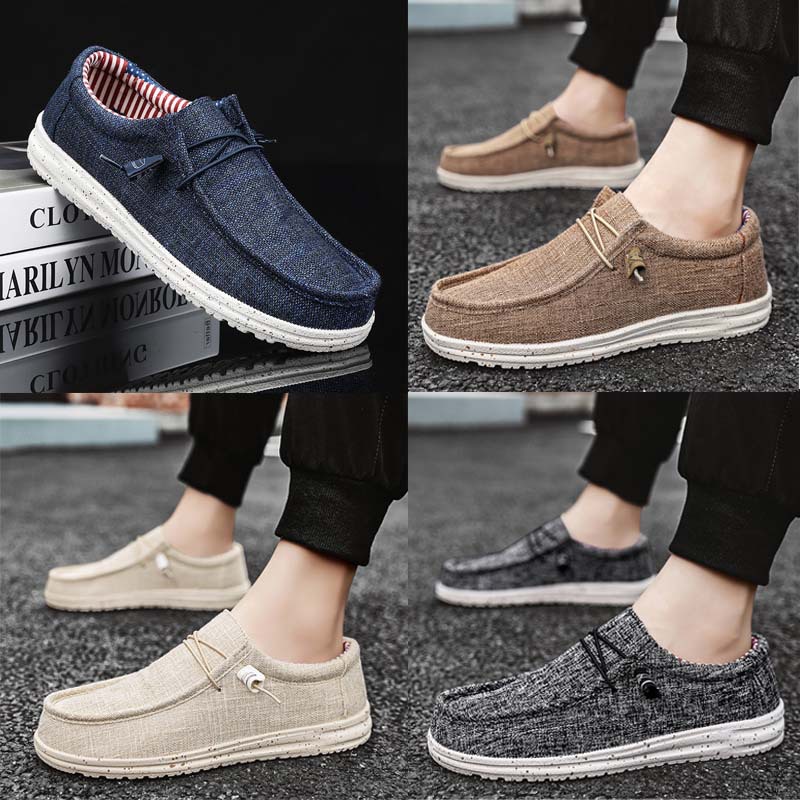 Популярные корейские стильные легкие мужские кроссовки, удобные слепоны, парусиновые туфли, модная обувь для мужчин