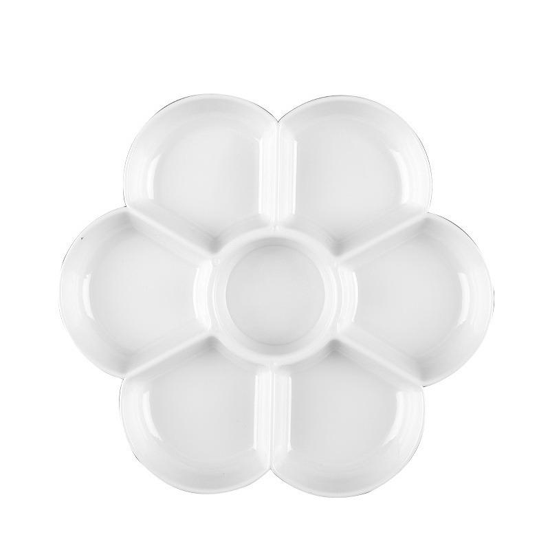 Plum Blossom Palette Imitation Ceramic Plum Blossom Palette Children Beginners Art Pigment Gouache Watercolor Drawing Supplies