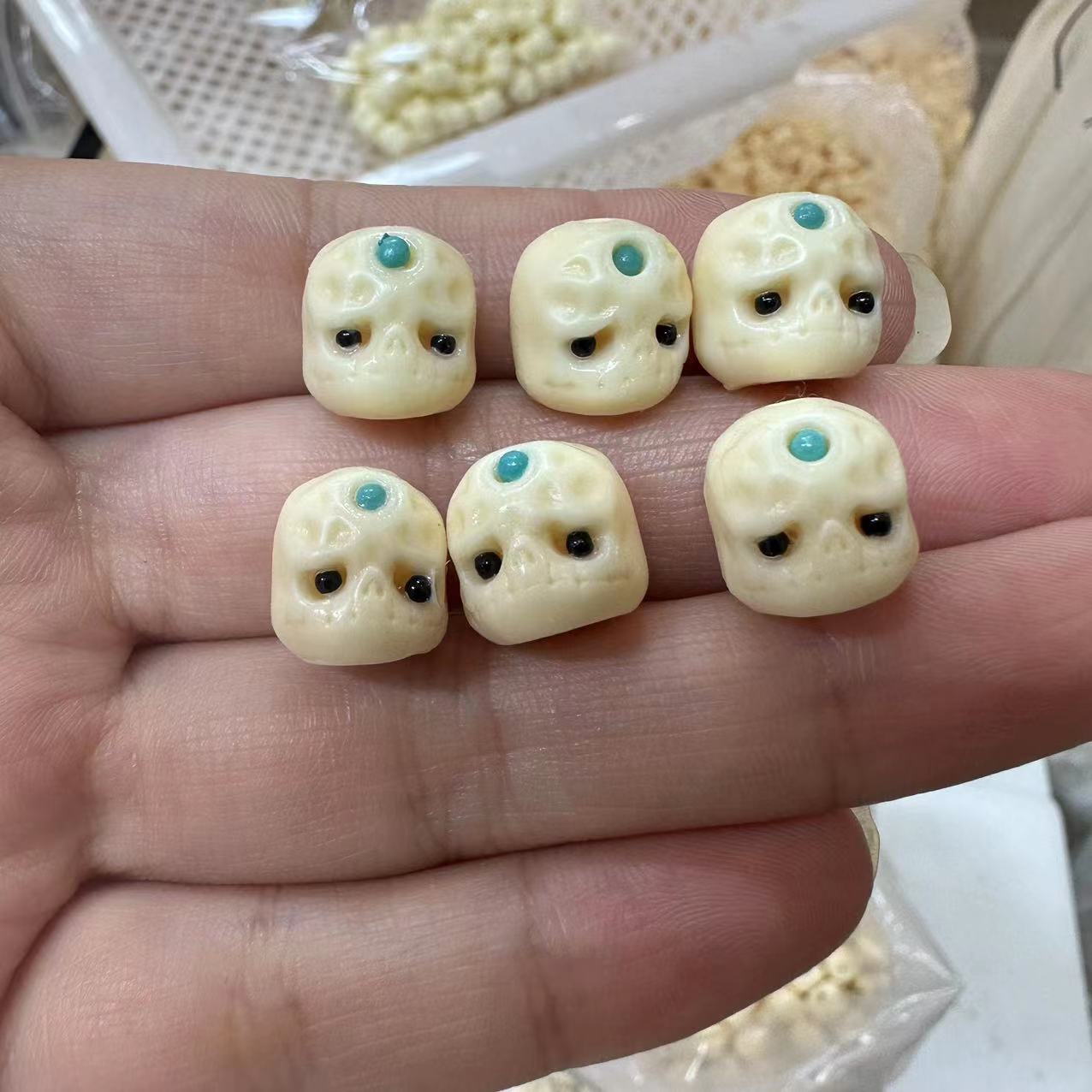 Слоновая кость резьба с бусинами глупый DIY браслет из плодов бодхи