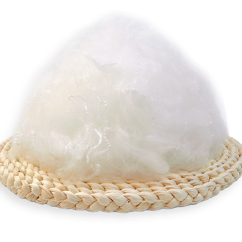 Moisture-wicking aerogel staple fiber regenerated polyester three-dimensional hollow polyester staple fiber high elastic chemical fiber cotton