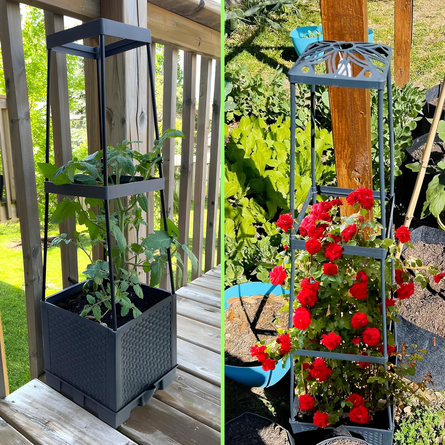 Cross-border hot-selling planting box Amazon gardening balcony vegetable planting box outdoor planting box combination roof vegetable planting basin