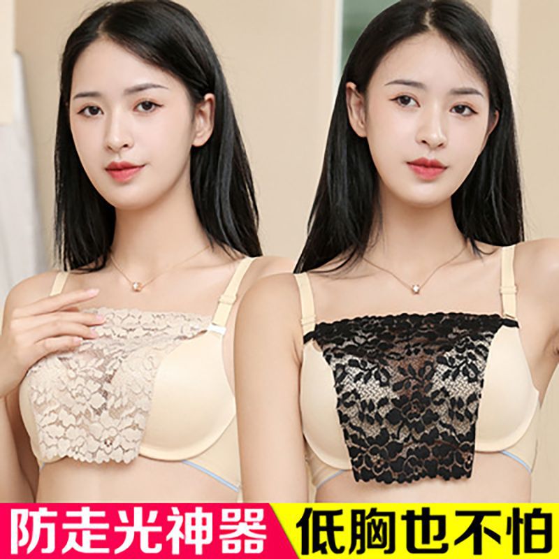 One-piece anti-light tube bra artifact lace women's seamless exquisite short sexy strapless invisible bra