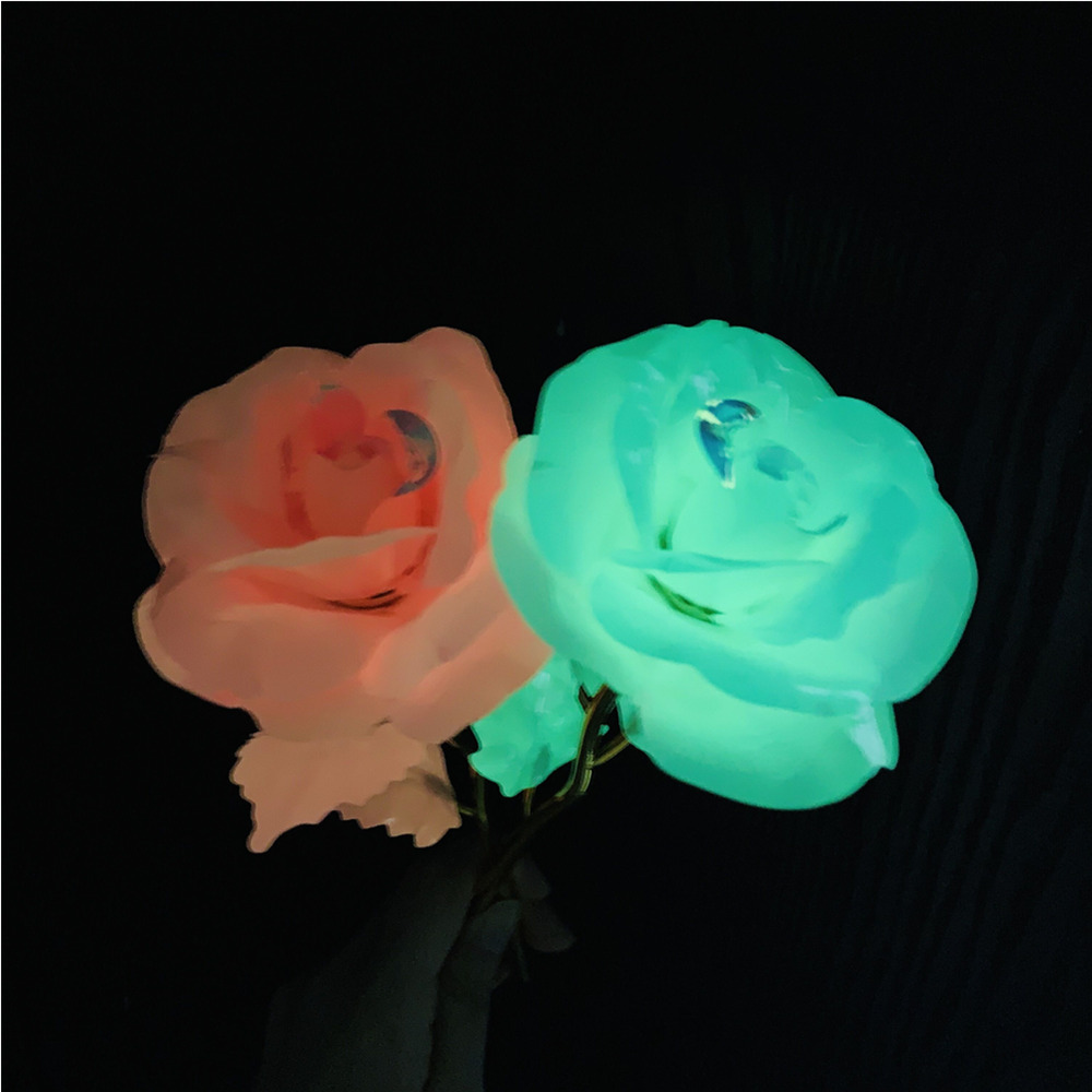 Gold Foil Rose Glowing Luminous Fluorescent Rose 520 Valentine's Day Gift Gift Cross-Border