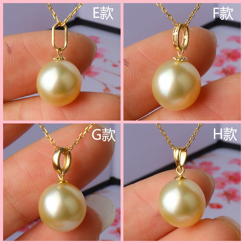 18K real gold pendant bead plate pin plate small flower hat word Universal pendant buckle diy Pearl empty holder necklace accessories material