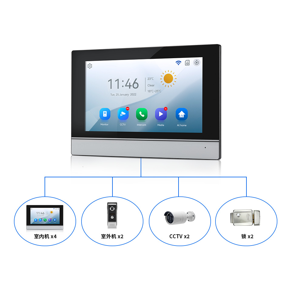 Cross-border hot 1080P video intercom doorbell HD access control intercom graffiti APP smart WiFi video doorbell