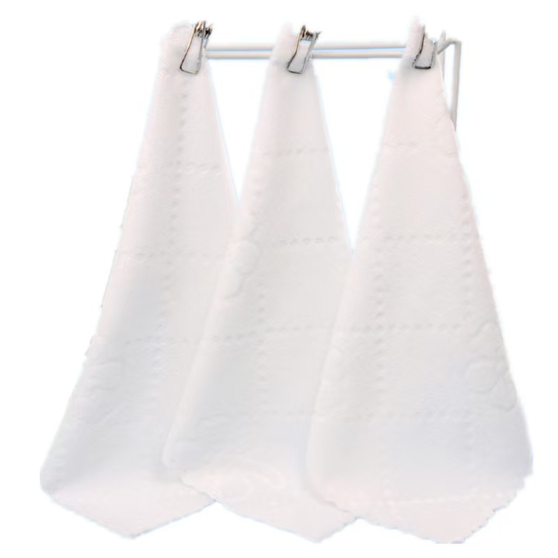 Wholesale Hotel Towels Kindergarten Small Square Towels White Square Towels Lace Handkerchiefs Hotel Restaurant Napkins Cleaning Towels