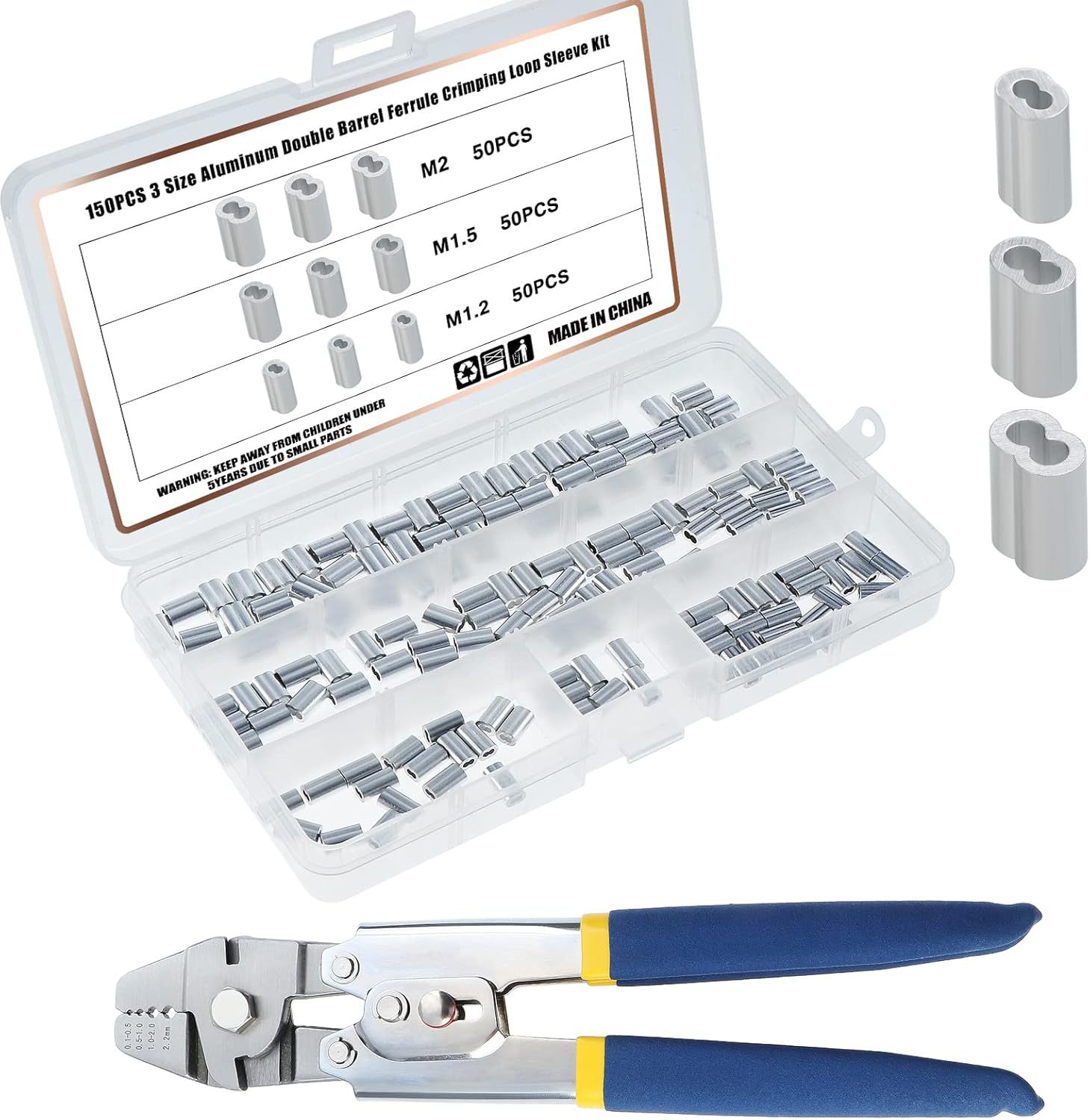 Кабельный обжимной инструмент Knpwer 151 шт, обжимная тисковая для проволоки