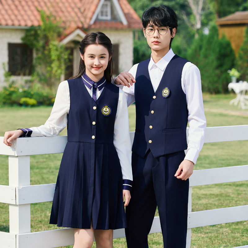 Summer Professional Dress Two-Piece Suit Preppy Style Jk Uniform Kindergarten Teacher Work Clothes Female Kindergarten Teacher Uniform