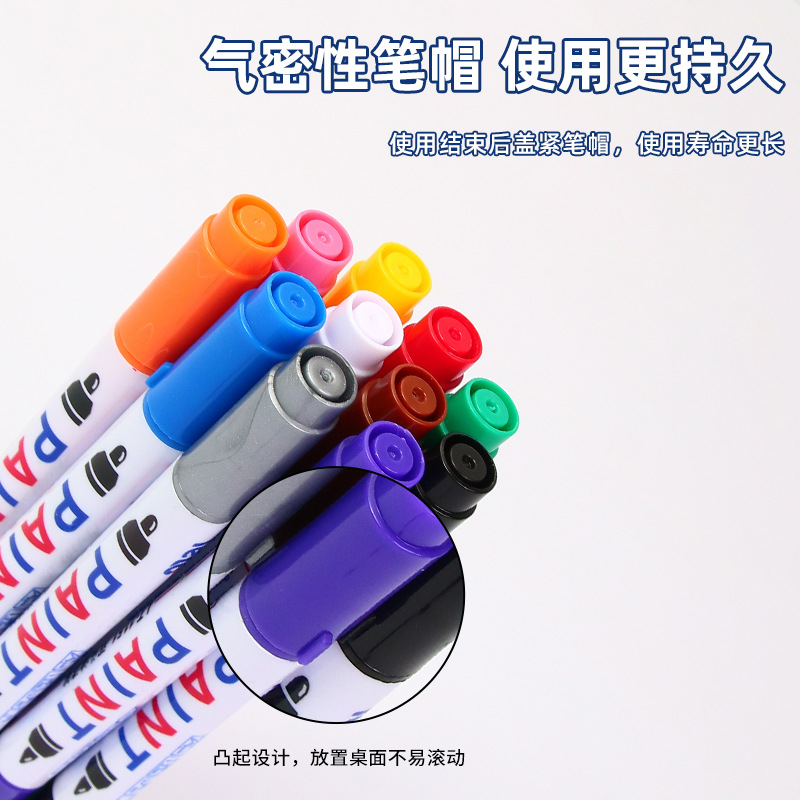 Double-Ended Paint Pen, Colored Pen, 2mm Signing Pen, DIY Card Paper Hand-Painted, 1mm Ultra-Fine Repair Touch-Up Paint, Gold, Silver, White