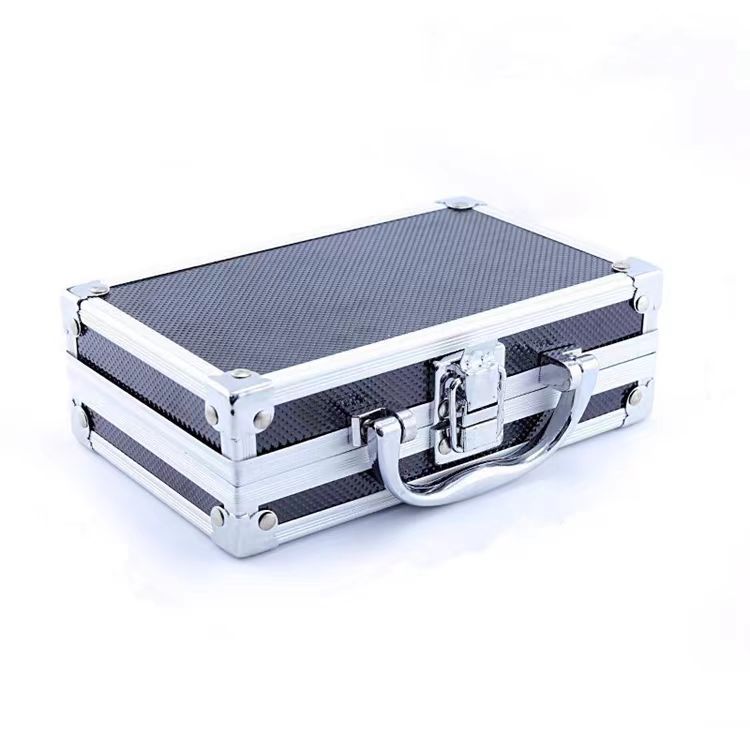 Factory in stock wholesale toy storage box aluminum alloy gun mold box small size instrument box portable toolbox display