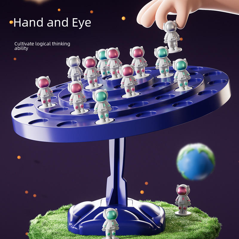 Tiktok balance spaceman children's toy desktop game early education puzzle doll balance tree parent-child interaction wholesale