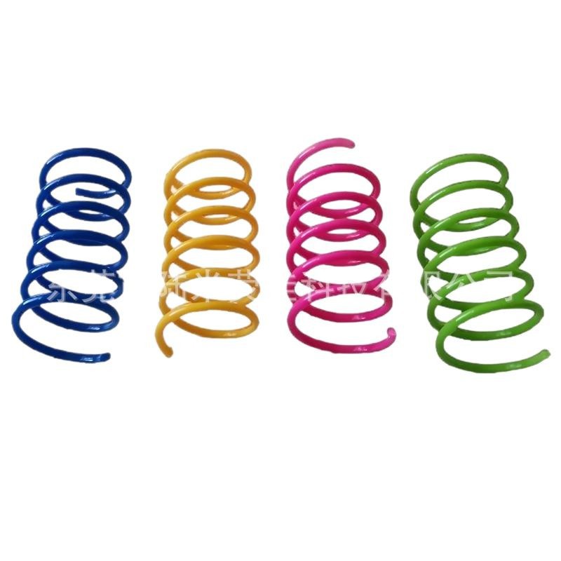 Pet toy color plastic spring self-hi cat to relieve boredom and bite toy beating cat magic cat spring