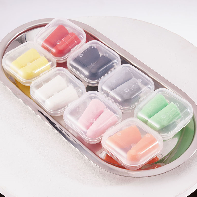 2025 cross-border new product noise reduction earplugs outdoor dormitory sleeping soundproof silent sleep earplugs pu polyurethane earplugs
