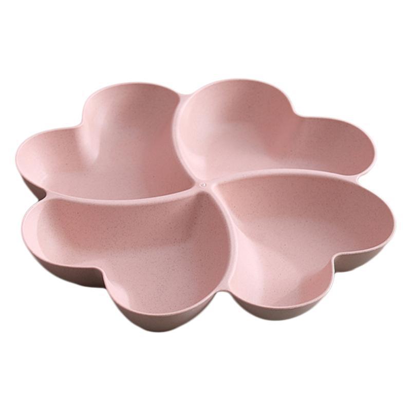 Love Four-leaf Clover Fruit Plate Snacks Creative Home Living Room Storage Snacks Fruit Plate Lucky Four-leaf Clover