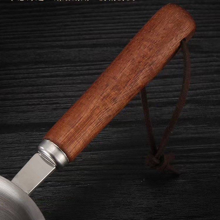 Multifunctional 300ml Stainless Steel Oil Pouring Pot Mini Oil Burning Spoon Artifact Multi-functional Kitchen Supplies