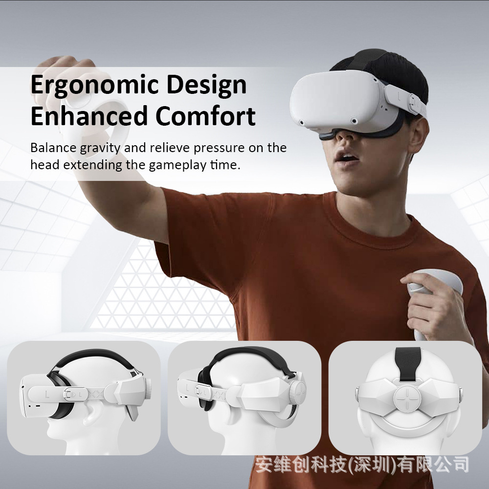 For Meta Oculus Quest 2 Headband Vr Accessories Adjustable Replacement Comfortable Elite Headband Virtual