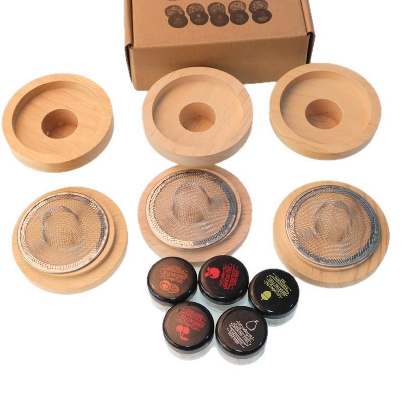 Bar Home Cocktail Whiskey Solid Wood Bartending Tools Stainless Steel Filter Smoker