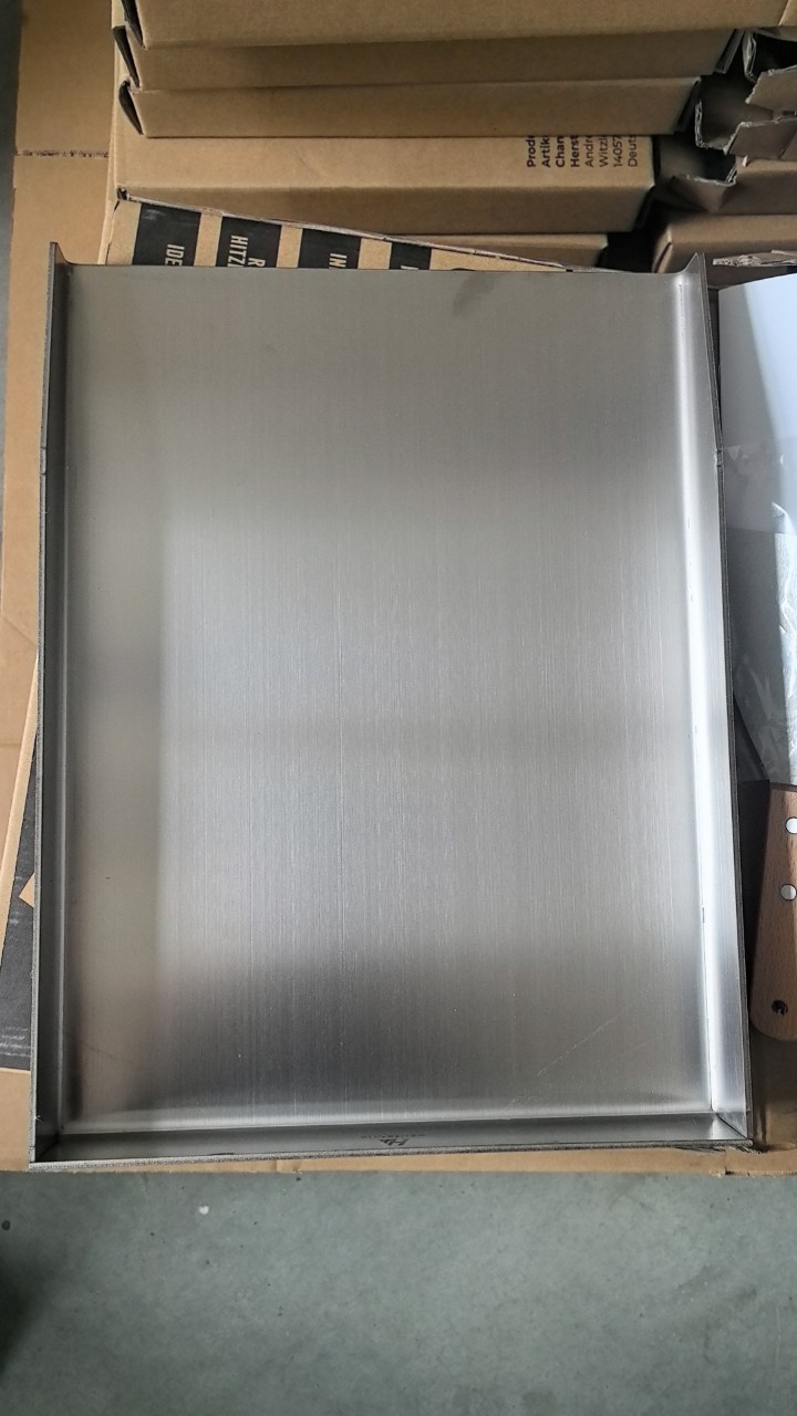 Stainless Steel Barbecue Plate 304 Imported Stainless Steel Grill Pan Outdoor Camping Barbecue Plate Thick Food Grade 40*30cm