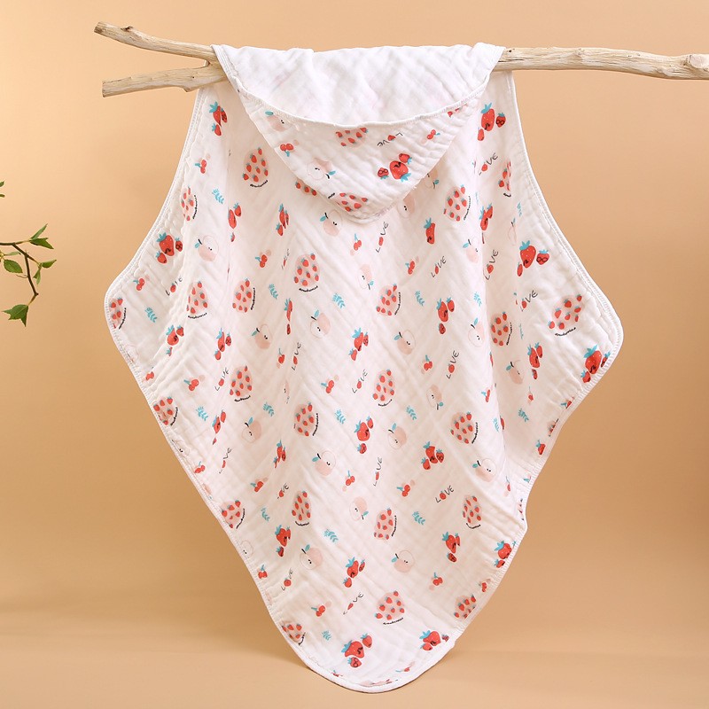Baby Coated Summer Cotton Newborn Baby Cuff Gauze Baby Comfort Cartoon Four Seasons