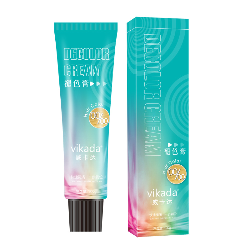Wholesale Vikada Fading Cream Slightly Tide Color Hair Bleach Fading Light Cream Hair White Golden Bleaching 9 Degree Hair Dye Cream